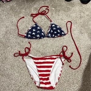 Red, white and blue stars bikini